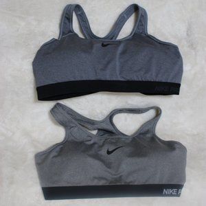 Nike Dri-Fit Sports Bras - Lot of 2 - XL - Grey
